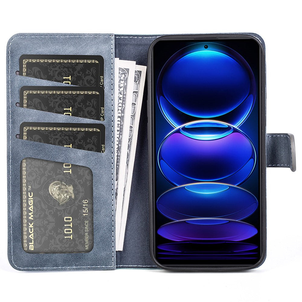 For Xiaomi Redmi Note 12 Pro 5G / Note 12 Pro Speed 5G / Poco X5 Pro 5G Dual Color Splicing Wallet Stand PU Leather Cover
