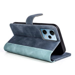 For Xiaomi Redmi Note 12 Pro 5G / Note 12 Pro Speed 5G / Poco X5 Pro 5G Dual Color Splicing Wallet Stand PU Leather Cover