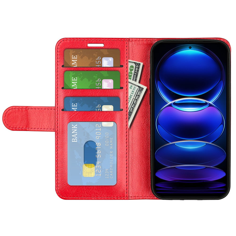 For Xiaomi Redmi Note 12 Pro 5G / Note 12 Pro Speed 5G / Poco X5 Pro 5G Leather Wallet Case Crazy Horse Texture Stand Cover