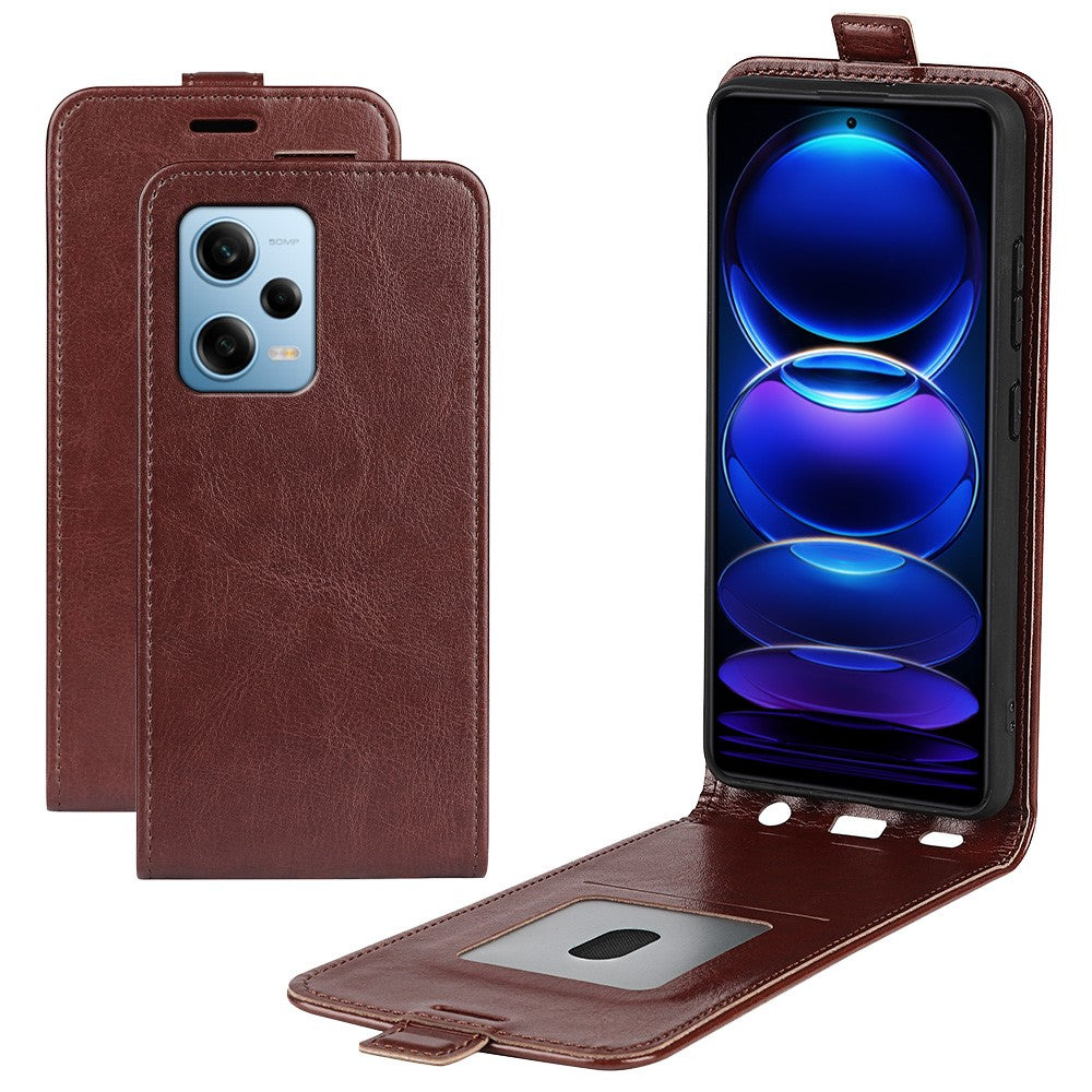 For Xiaomi Redmi Note 12 Pro 5G / Note 12 Pro Speed 5G / Poco X5 Pro 5G Vertical Flip PU Leather Crazy Horse Texture Card Holder Case