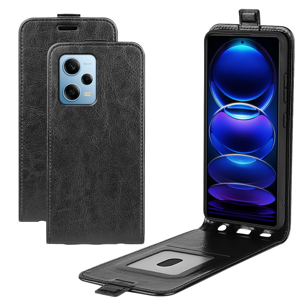 For Xiaomi Redmi Note 12 Pro 5G / Note 12 Pro Speed 5G / Poco X5 Pro 5G Vertical Flip PU Leather Crazy Horse Texture Card Holder Case