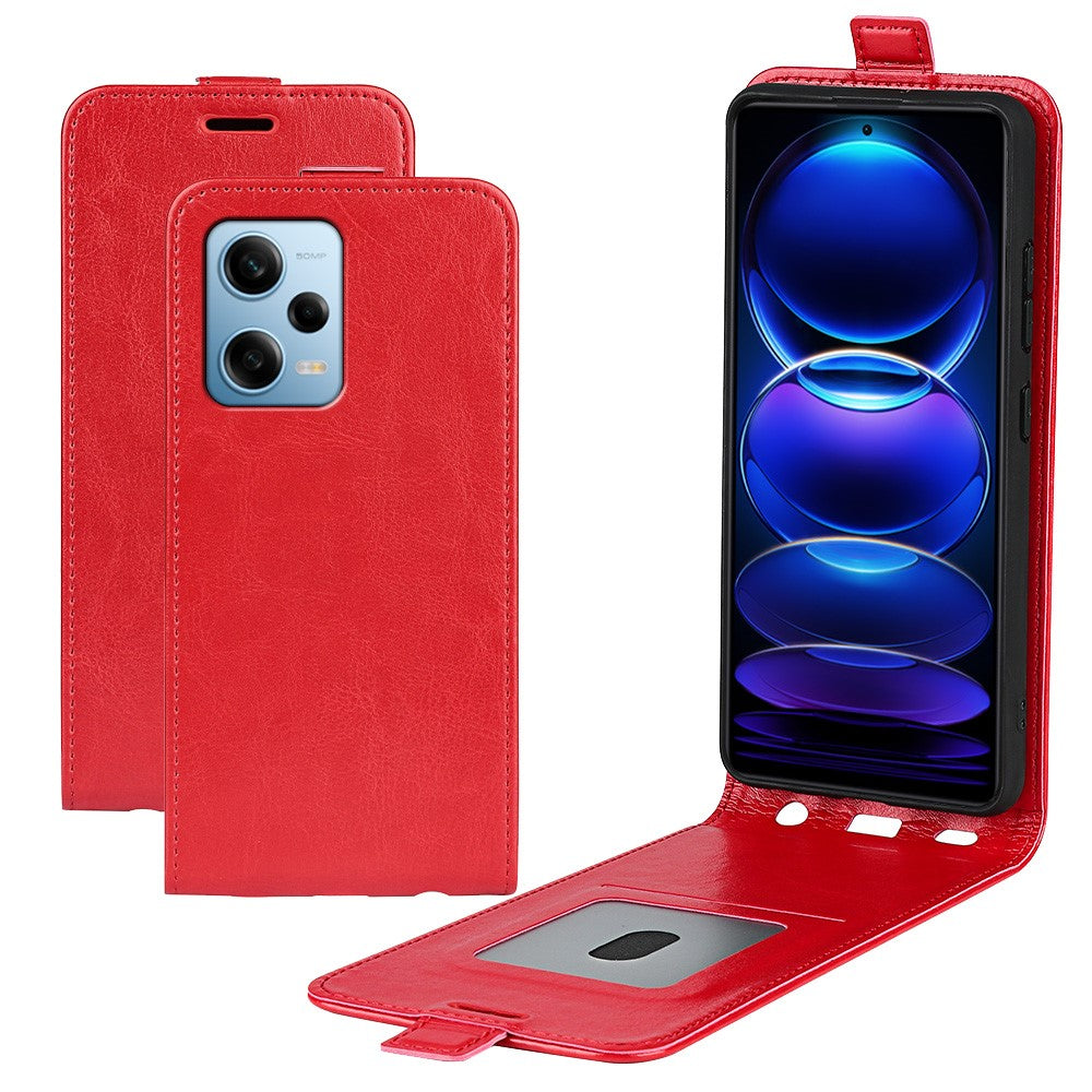 For Xiaomi Redmi Note 12 Pro 5G / Note 12 Pro Speed 5G / Poco X5 Pro 5G Vertical Flip PU Leather Crazy Horse Texture Card Holder Case