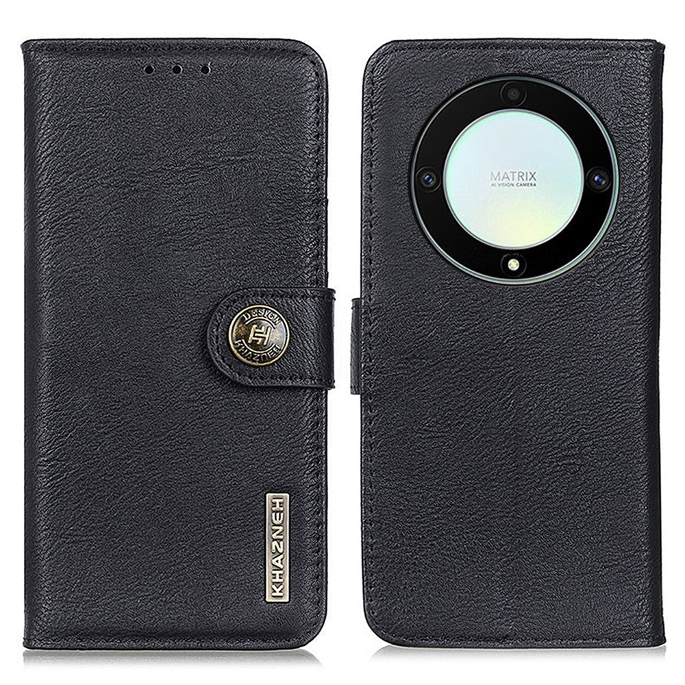 KHAZNEH For Honor X9a 5G / Magic5 Lite 5G / X40 5G Anti-drop Phone Case Cowhide Texture Leather Cover Wallet Stand