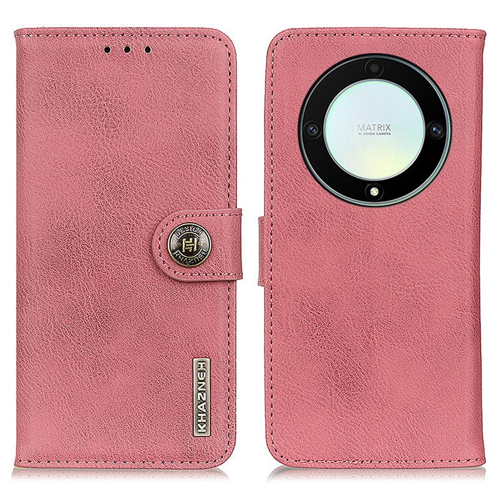 KHAZNEH For Honor X9a 5G / Magic5 Lite 5G / X40 5G Anti-drop Phone Case Cowhide Texture Leather Cover Wallet Stand