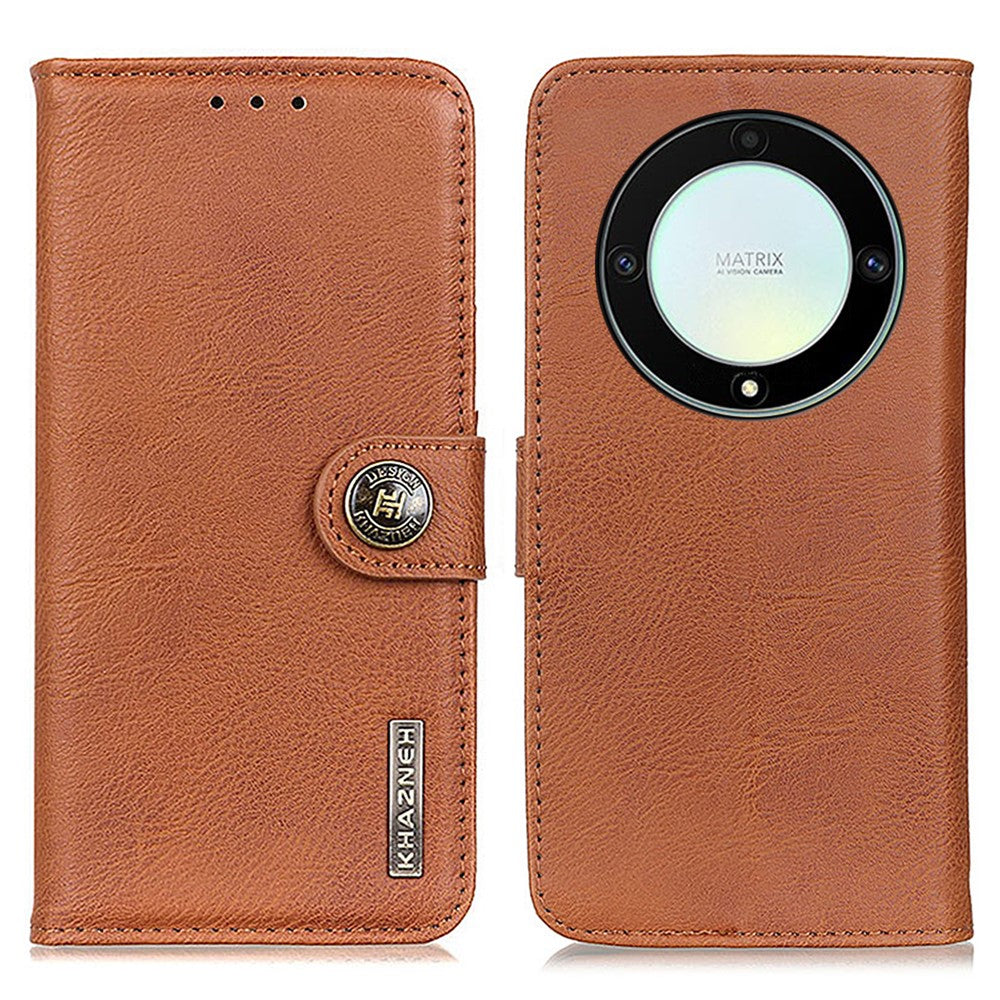 KHAZNEH For Honor X9a 5G / Magic5 Lite 5G / X40 5G Anti-drop Phone Case Cowhide Texture Leather Cover Wallet Stand