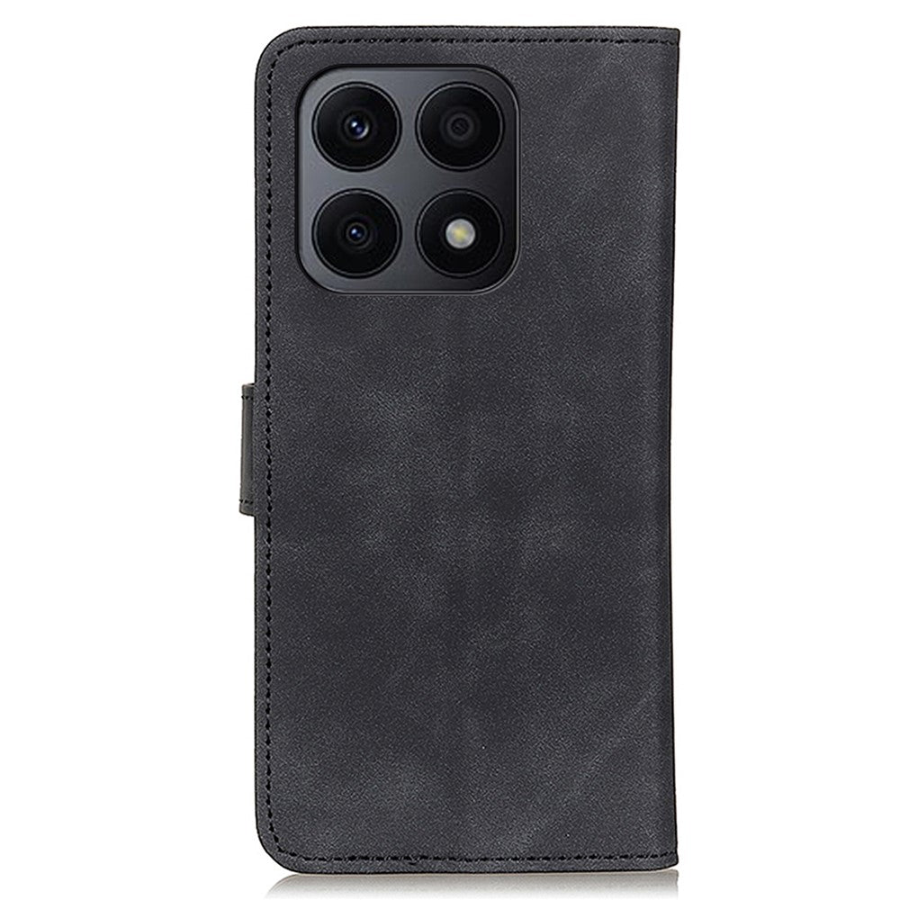 KHAZNEH For Honor X8a 4G Læder Telefoncover Retro Tekstur Pung Stativ Beskyttende Telefoncover