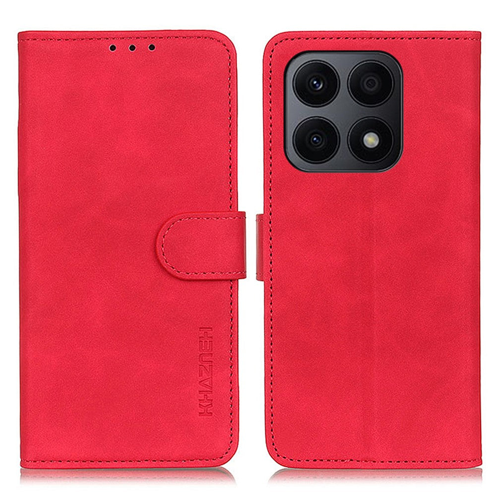 KHAZNEH For Honor X8a 4G Læder Telefoncover Retro Tekstur Pung Stativ Beskyttende Telefoncover