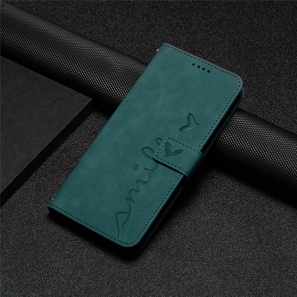 For Xiaomi Poco F5 Pro 5G / Redmi K60 Pro 5G / K60 5G Phone Stand Case PU Leather Imprinted Heart Shape Wallet Phone Cover with Strap