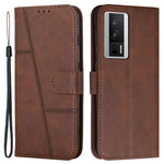 For Xiaomi Poco F5 Pro 5G / Redmi K60 Pro 5G / K60 5G Protective Phone Cover Stand Wallet Leather Cell Phone Case with Strap