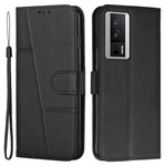 For Xiaomi Poco F5 Pro 5G / Redmi K60 Pro 5G / K60 5G Protective Phone Cover Stand Wallet Leather Cell Phone Case with Strap