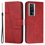 For Xiaomi Poco F5 Pro 5G / Redmi K60 Pro 5G / K60 5G Protective Phone Cover Stand Wallet Leather Cell Phone Case with Strap