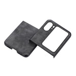 For Oppo Find N2 Flip 5G Smartphone Case PU Leather Coated PC Anti-scratch Phone Cover