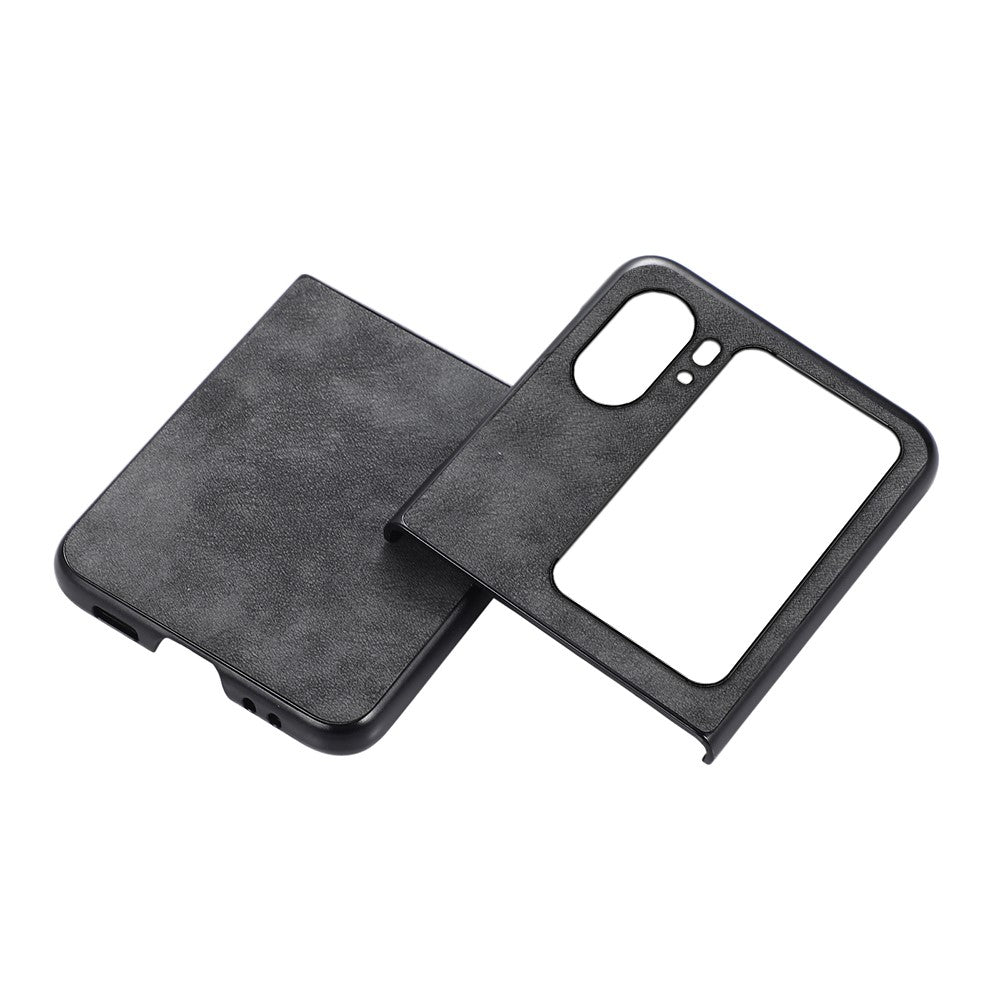 For Oppo Find N2 Flip 5G Smartphone Case PU Leather Coated PC Anti-scratch Phone Cover