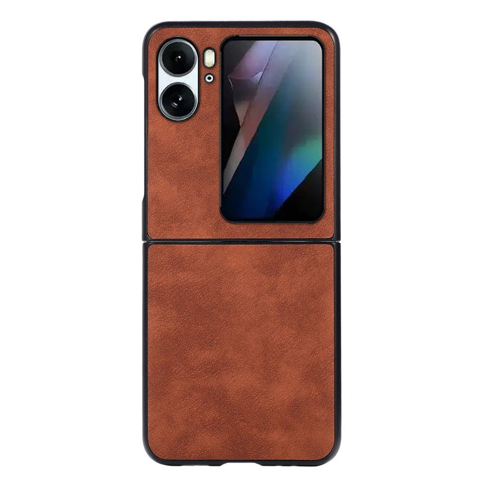 For Oppo Find N2 Flip 5G Smartphone Case PU Leather Coated PC Anti-scratch Phone Cover