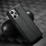 LC.IMEEKE För Xiaomi Poco X5 Pro 5G / Redmi Note 12 Pro 5G / Note 12 Pro Speed 5G Kolfibertextur Läder Plånboksfodral Fallskyddande Stativfodral