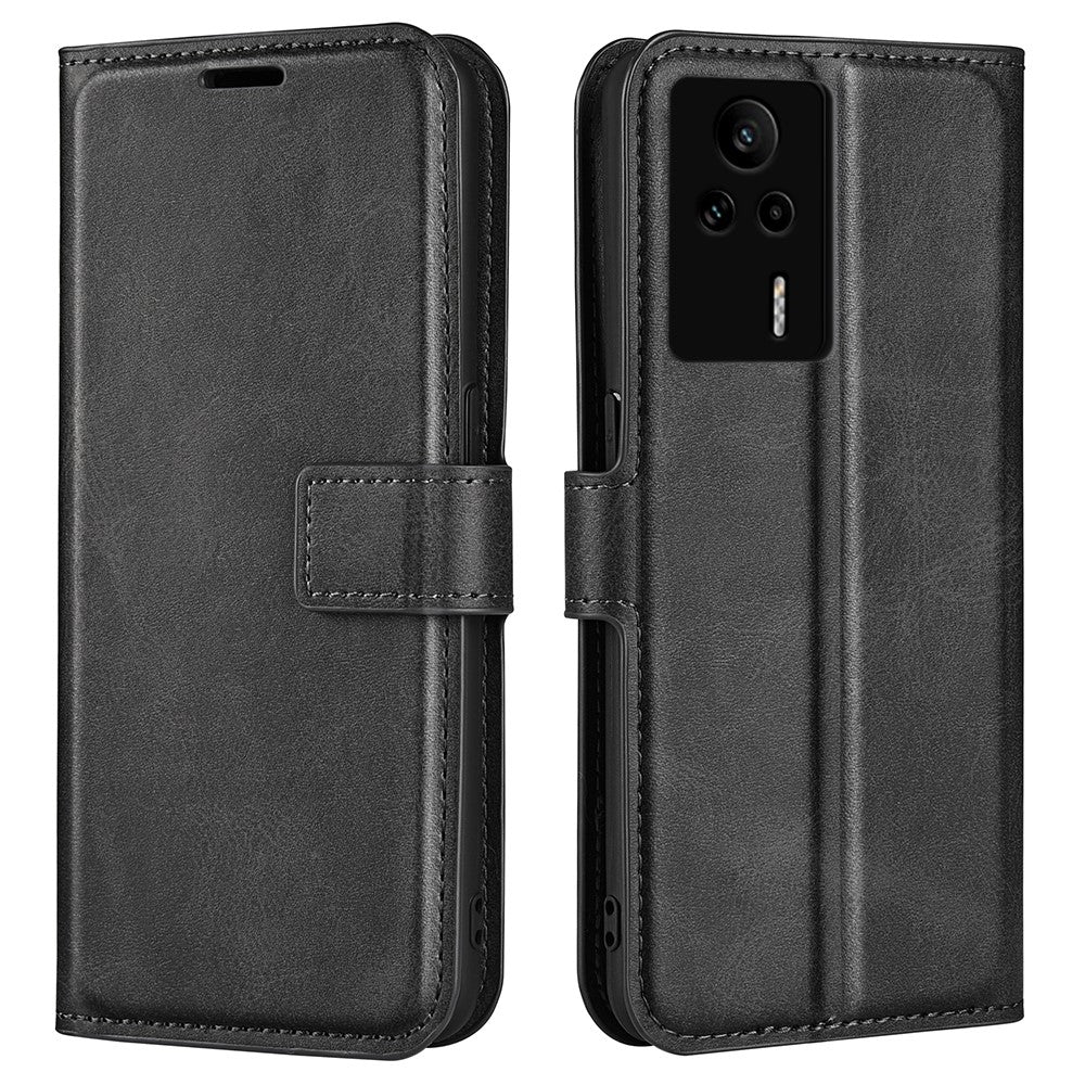 For Xiaomi Redmi K60E 5G Cell Phone Case Bag Calf Texture Stand Wallet Mobile Phone Cover