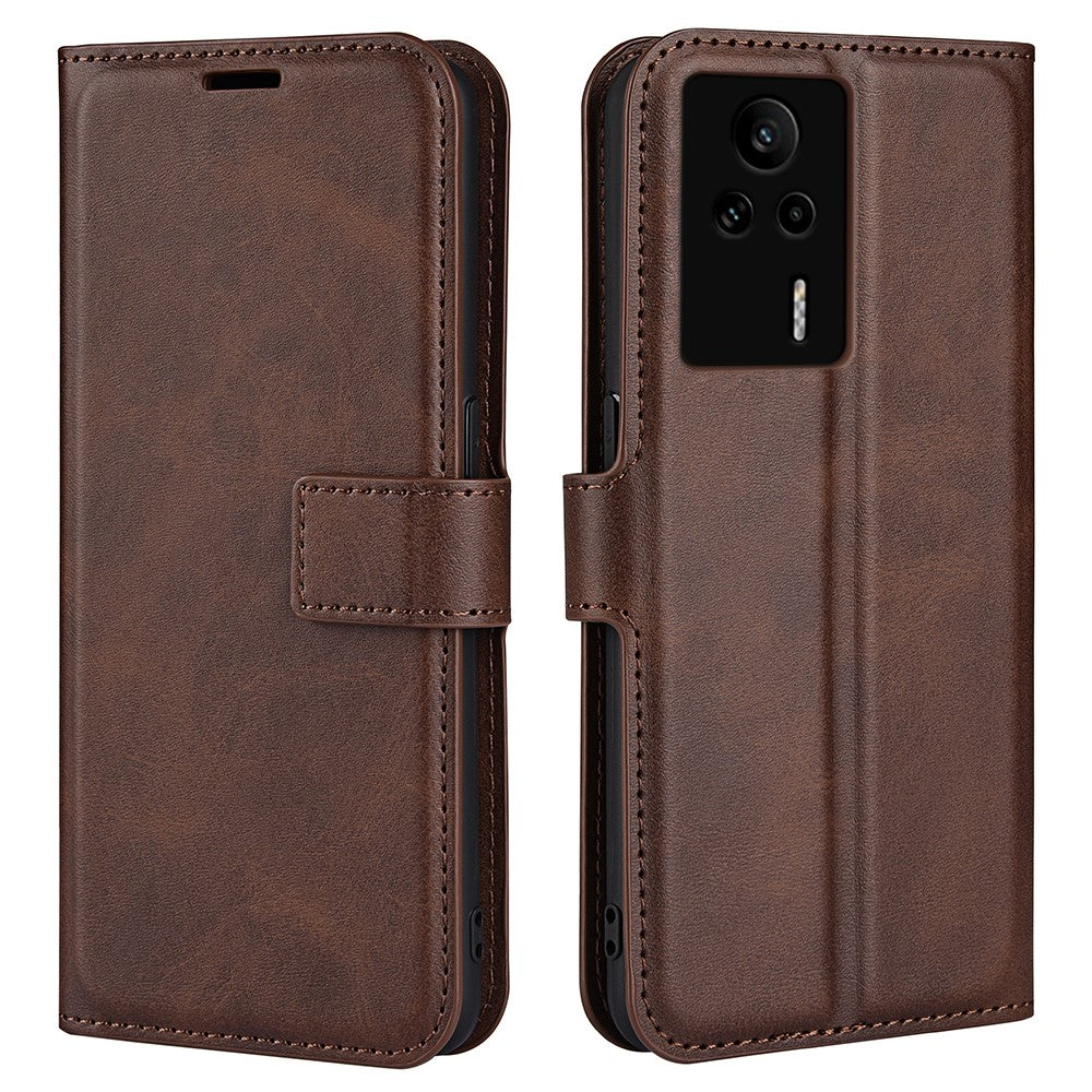 For Xiaomi Redmi K60E 5G Cell Phone Case Bag Calf Texture Stand Wallet Mobile Phone Cover
