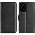For Xiaomi Redmi K60E 5G Phone Stand Case Calf Texture PU Leather Wallet Cell Phone Cover