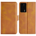 For Xiaomi Redmi K60E 5G Phone Stand Case Calf Texture PU Leather Wallet Cell Phone Cover