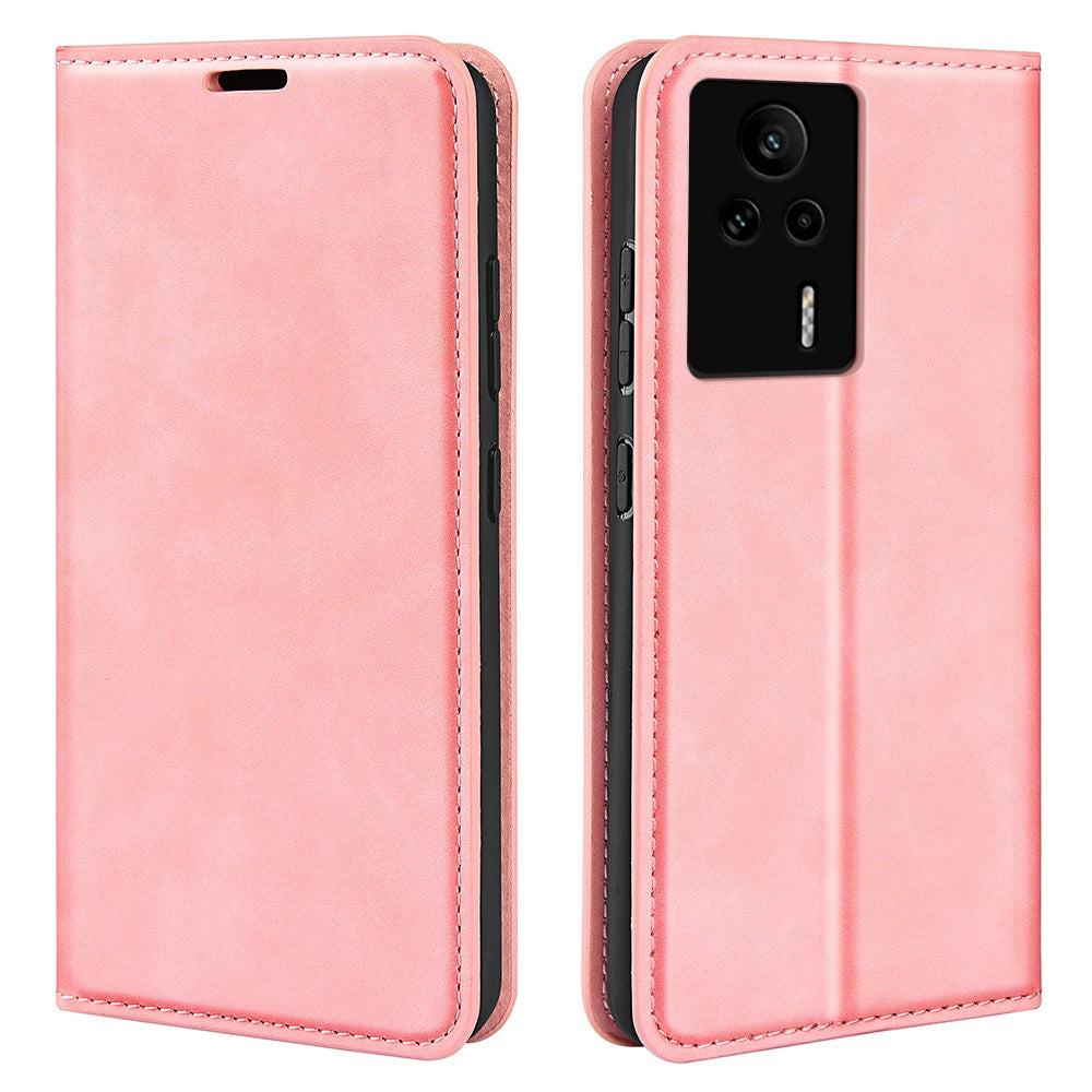 For Xiaomi Redmi K60E 5G Skin-touch Feeling Magnetic Wallet Case PU Leather  Flip Stand Phone Cover