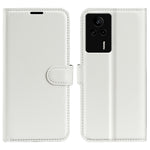 PU-läderfodral för Xiaomi Redmi K60E 5G, Litchi-texturerat plånboksfodral med stativ, stötdämpande