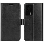 For Xiaomi Redmi K60E 5G Leather Phone Case Crazy Horse Texture Stand Drop-proof Flip Wallet Phone Cover