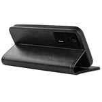 For Xiaomi Redmi K60E 5G Leather Phone Case Crazy Horse Texture Stand Drop-proof Flip Wallet Phone Cover