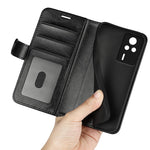 For Xiaomi Redmi K60E 5G Leather Phone Case Crazy Horse Texture Stand Drop-proof Flip Wallet Phone Cover