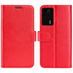 For Xiaomi Redmi K60E 5G Leather Phone Case Crazy Horse Texture Stand Drop-proof Flip Wallet Phone Cover