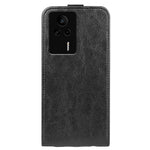 PU Leather Phone Cover For Xiaomi Redmi K60E 5G , Vertical Flip Crazy Horse Texture Card Holder Anti-drop Case