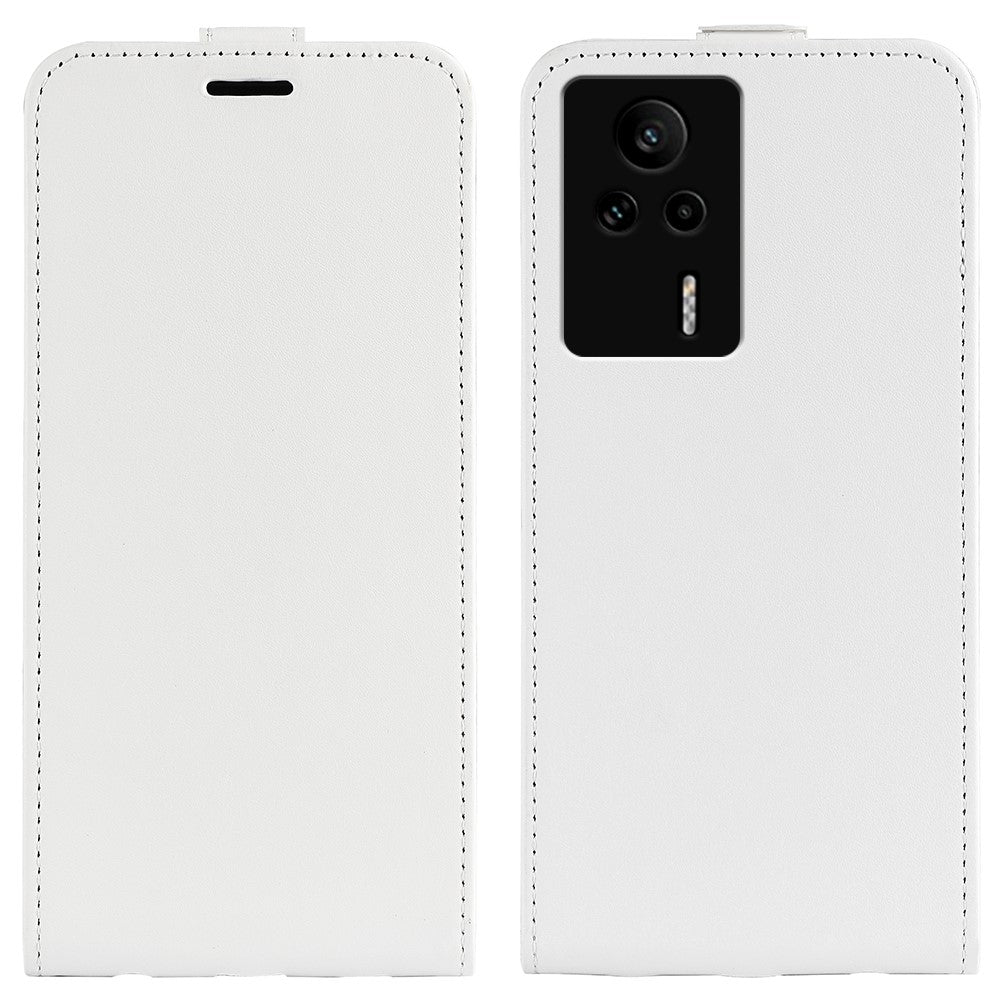 PU Leather Phone Cover For Xiaomi Redmi K60E 5G , Vertical Flip Crazy Horse Texture Card Holder Anti-drop Case