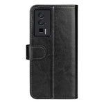 Mobilcover til Xiaomi Poco F5 Pro 5G / Redmi K60 Pro 5G / K60 5G, reptåleligt læderpungcover med Crazy Horse-tekstur og stativ