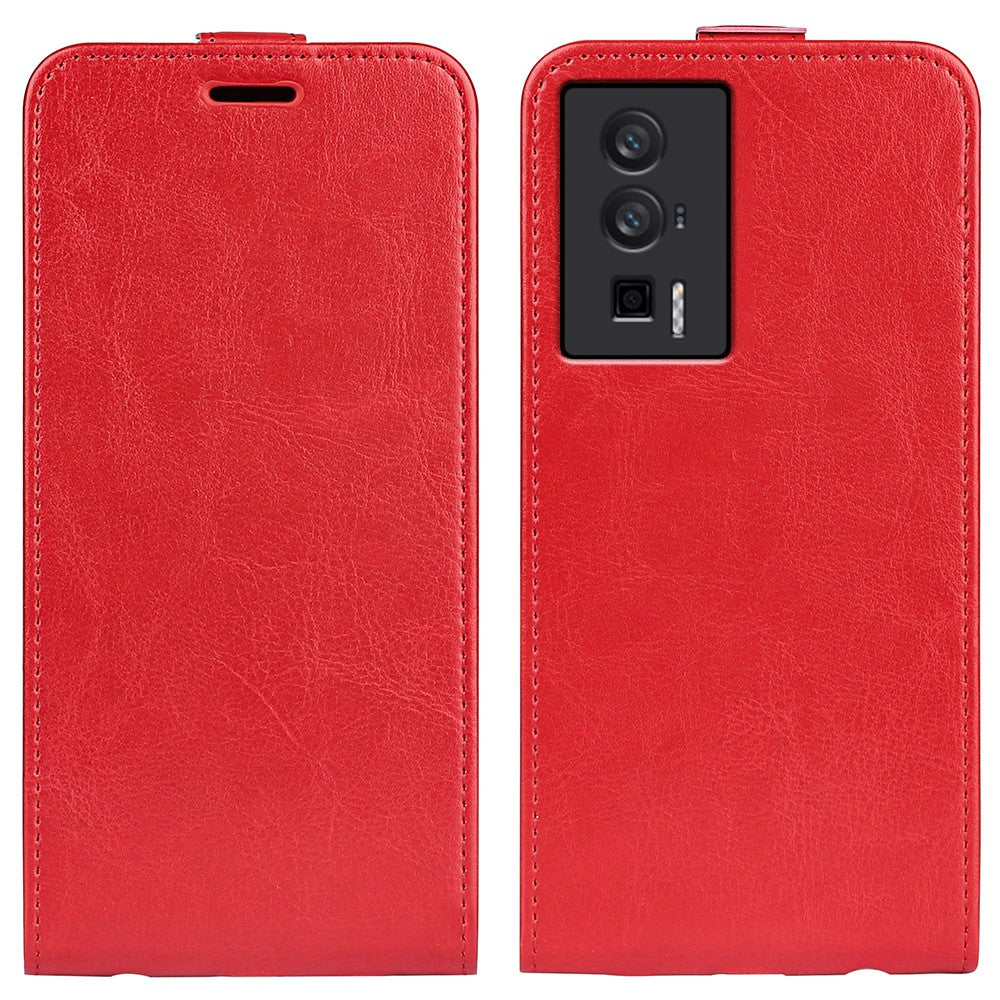 For Xiaomi Poco F5 Pro 5G / Redmi K60 Pro 5G / K60 5G PU Leather Crazy Horse Texture Vertical Flip Phone Cover Card Holder