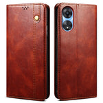 For Oppo A78 5G / A58x 5G / A58 5G Waxy Crazy Horse Texture Anti-drop Phone Case Leather Stand Wallet Phone Cover
