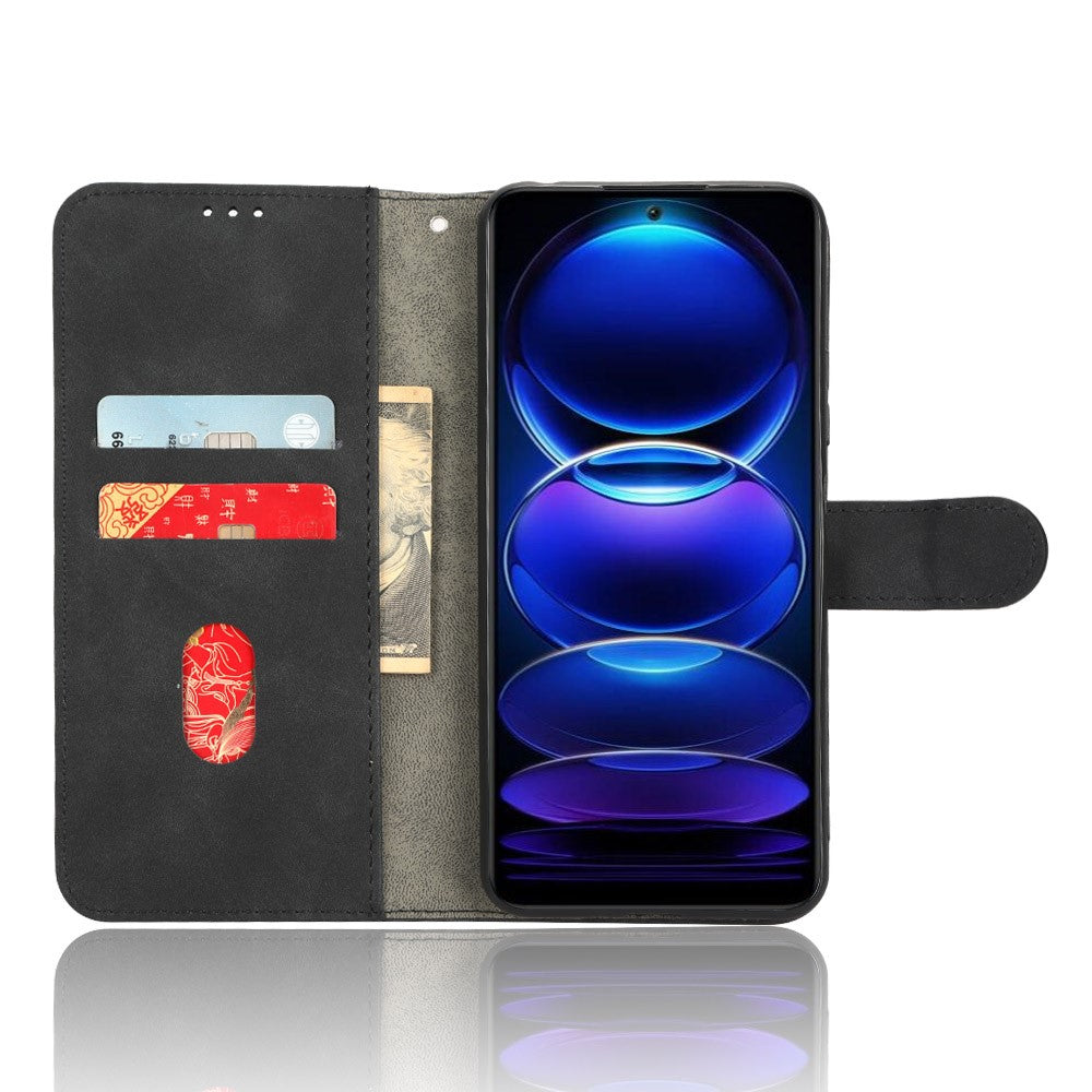 Xiaomi Poco X5 5G / Redmi Note 12 5G (Global) / (Indien) / (Kina) Skin-touch PU-läder Flip-stativ mobilskal Fallsäkert Plånboksfodral