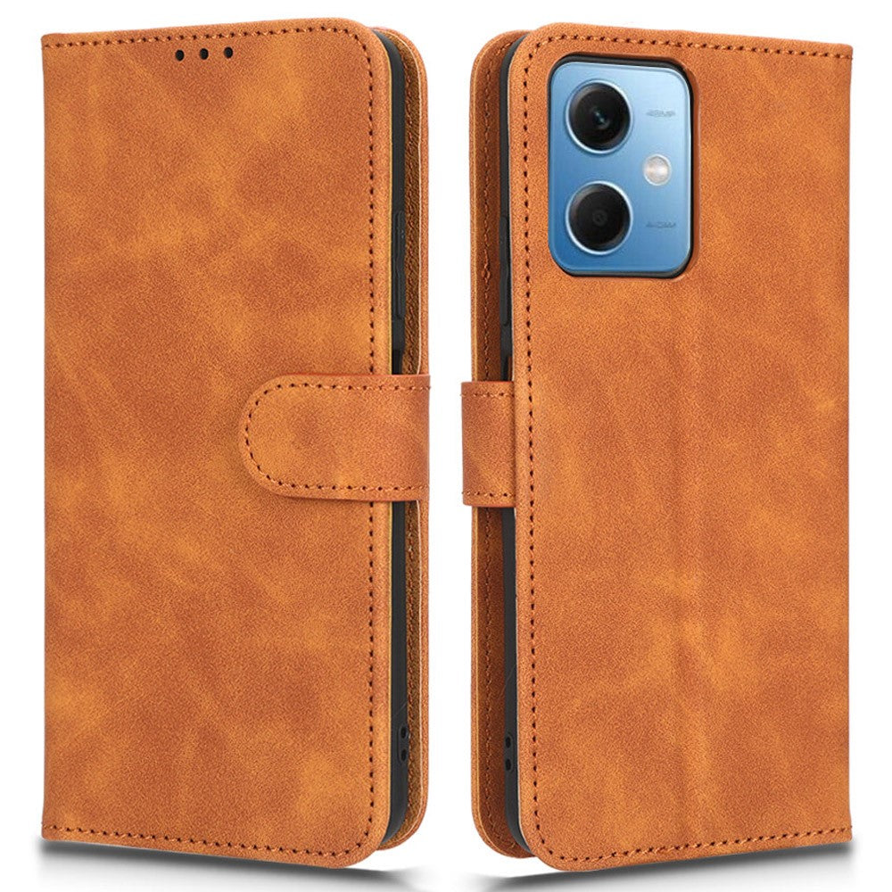 Xiaomi Poco X5 5G / Redmi Note 12 5G (Global) / (Indien) / (Kina) Skin-touch PU-läder Flip-stativ mobilskal Fallsäkert Plånboksfodral