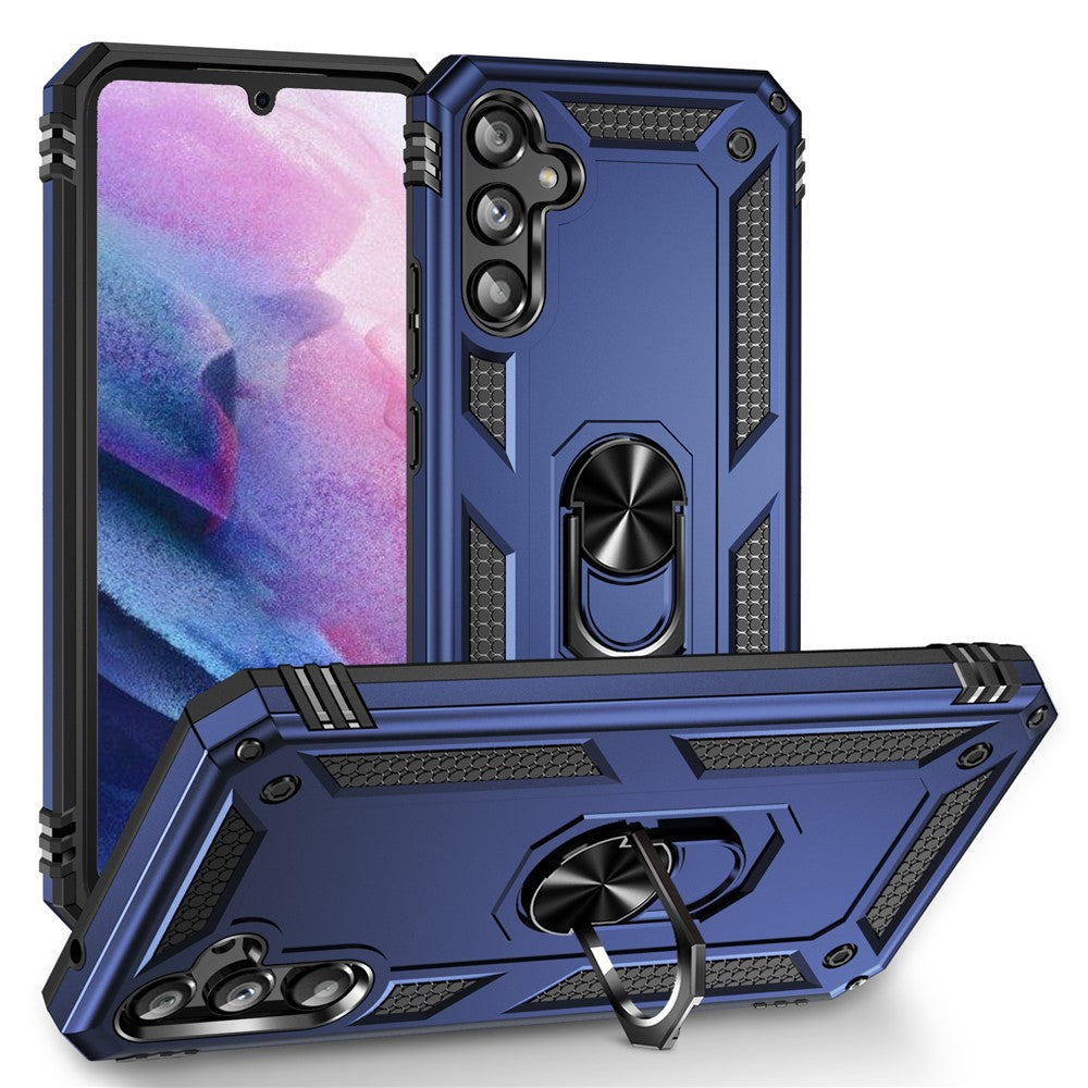 Til Samsung Galaxy A34 5G Ring Holder Kickstand Cover TPU + PC Beskyttende Telefoncover