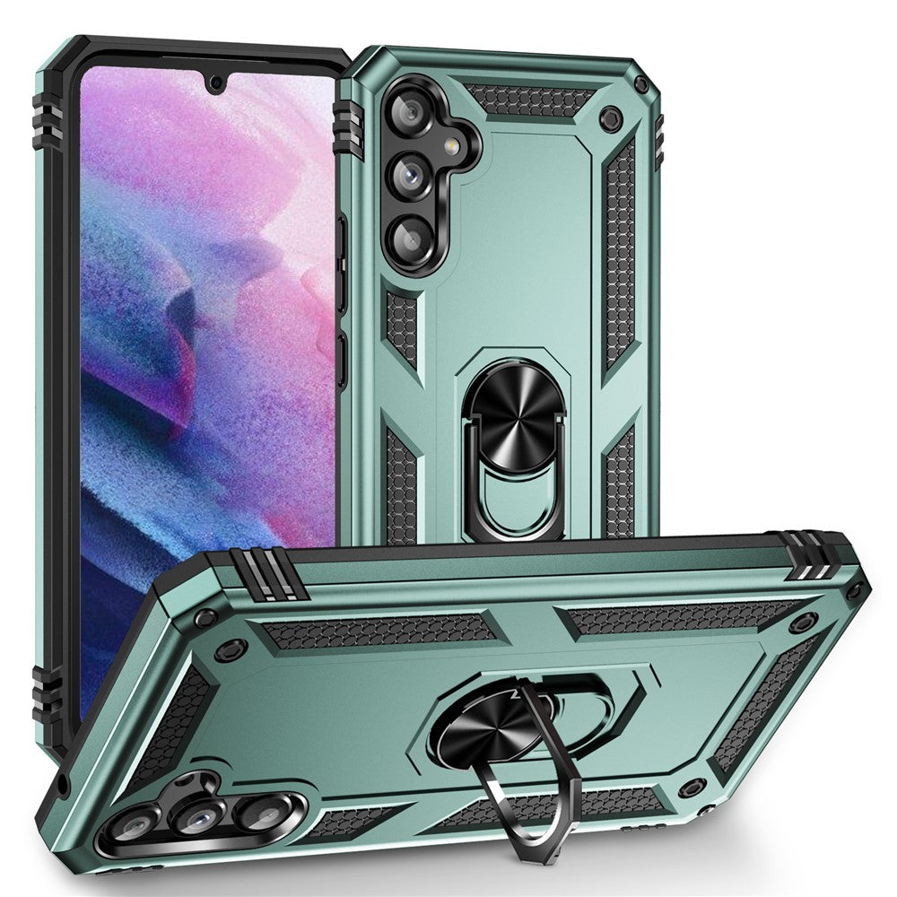 Til Samsung Galaxy A34 5G Ring Holder Kickstand Cover TPU + PC Beskyttende Telefoncover