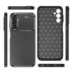 Samsung Galaxy A24 4G (162,1 x 77,6 x 8,3 mm) Kolfiberstruktur mobilskal Fallsäkert TPU mobilskal