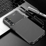 Samsung Galaxy A24 4G (162,1 x 77,6 x 8,3 mm) Kolfiberstruktur mobilskal Fallsäkert TPU mobilskal
