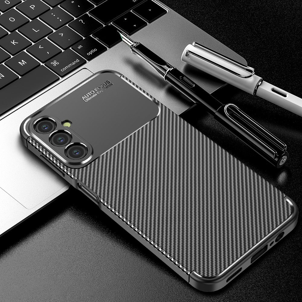 Samsung Galaxy A24 4G (162,1 x 77,6 x 8,3 mm) Kolfiberstruktur mobilskal Fallsäkert TPU mobilskal