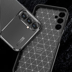 Samsung Galaxy A24 4G (162,1 x 77,6 x 8,3 mm) Kolfiberstruktur mobilskal Fallsäkert TPU mobilskal