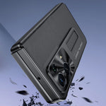 For Oppo Find N2 5G Hinge Protection Kickstand Phone Case PU Leather + PC Back Cover with Tempered Glass Film
