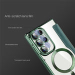 Card Holder Phone Case for Samsung Galaxy S23 Ultra Leather+TPU RFID Blocking Magnetic Phone Cover