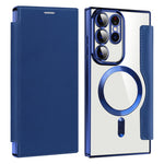 Card Holder Phone Case for Samsung Galaxy S23 Ultra Leather+TPU RFID Blocking Magnetic Phone Cover