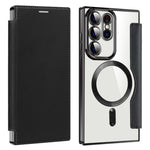 Card Holder Phone Case for Samsung Galaxy S23 Ultra Leather+TPU RFID Blocking Magnetic Phone Cover