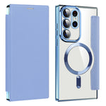 Card Holder Phone Case for Samsung Galaxy S23 Ultra Leather+TPU RFID Blocking Magnetic Phone Cover