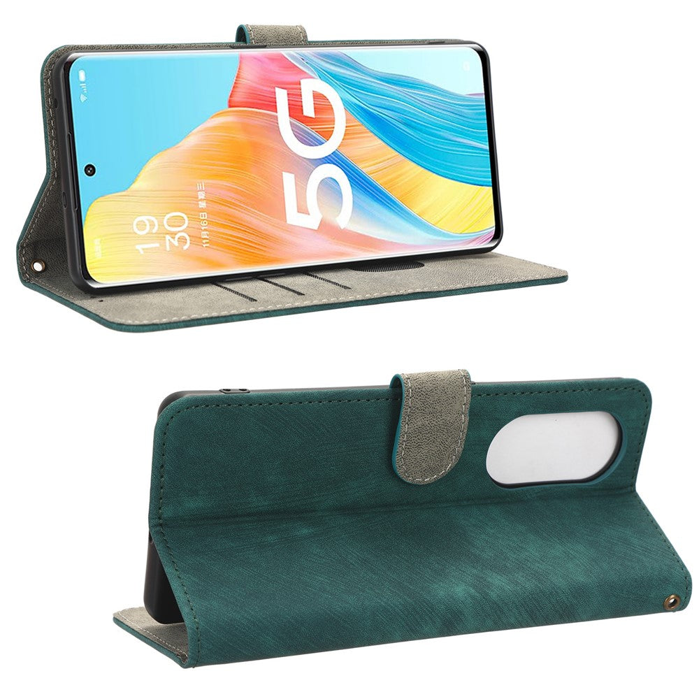For Oppo Reno8 T 5G / A1 Pro 5G RFID Blocking Wallet Cover Anti-Scratch Stand Leather Phone Case