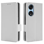 Oppo Reno8 T 5G / A1 Pro 5G mobilskal Plånboksfodral Litchitextur PU-läder mobilskal med dubbla magnetiska spännen