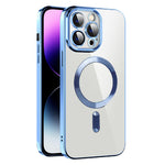 Magnetisk telefoncover til iPhone 14 Pro, CD-tekstur TPU + PC galvaniseret telefoncover
